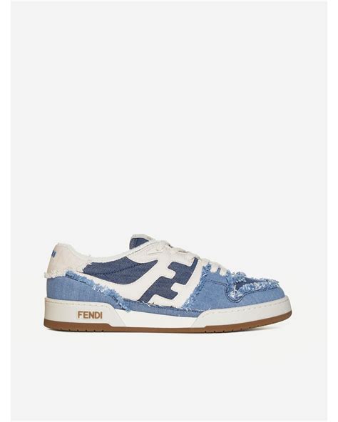 fendi logo sneakers men|Fendi denim sneakers.